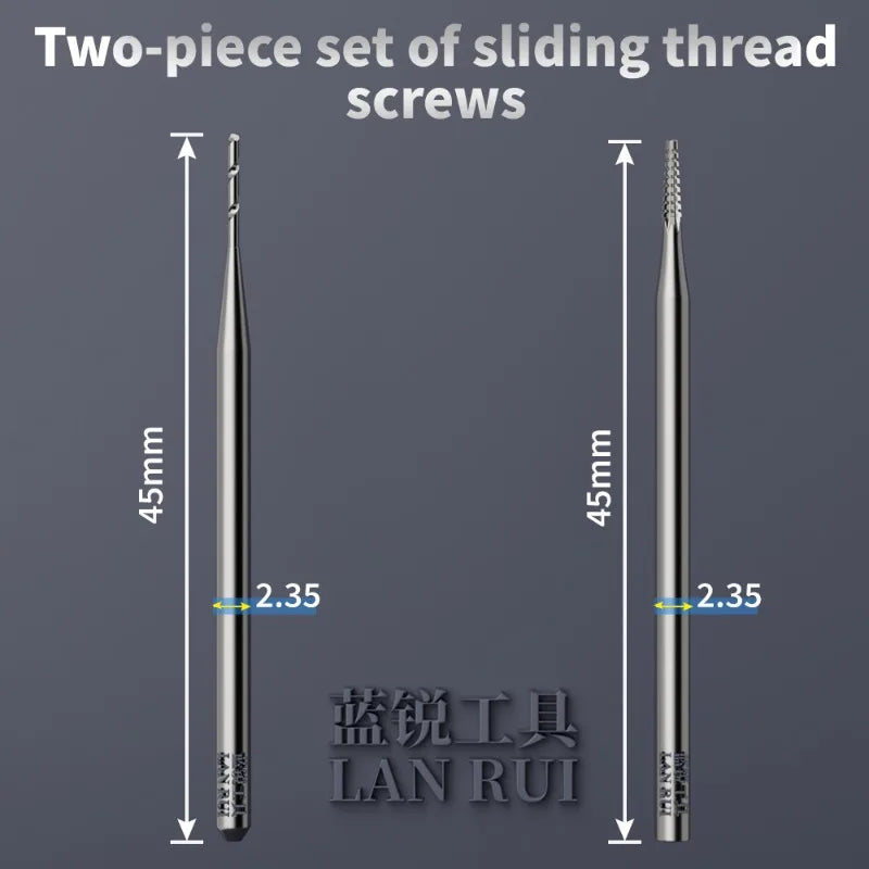 Lanrui U8S Alloy Stripped Screw Extractor Drill Bit Set 2.35mm Shank for Phone Repair Professional Sliding Thread Removal Tool