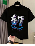 Kids Black 67 Sports Themed T-Shirt, Soft Cotton, Everyday Wear for Boys & Girlsdf0193