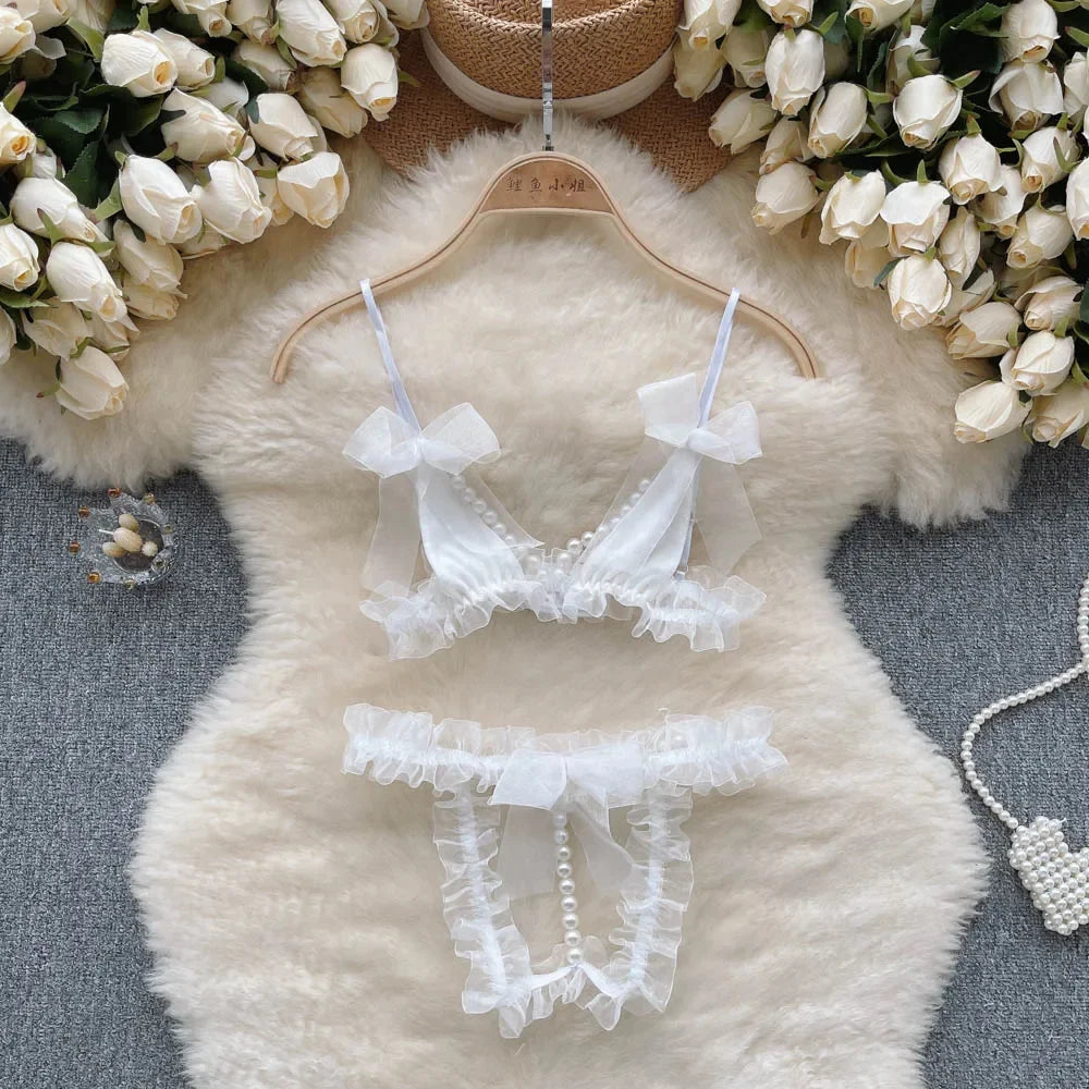 Women's V-neck Sexy Elegant Lace Camisole Jumpsuit Hollowed Transparent Tight Fitting Pajama Adjustable Shoulder Straps Hotsweet