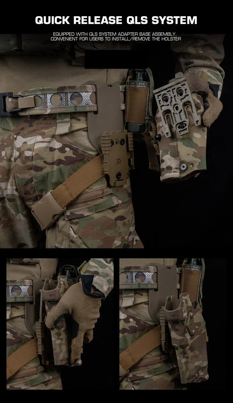 Tactical Gun Holster Glock17 Gen4 with X300 X300U Flashlight Quick Release Drop Leg Holsters Right Left Hand Pistol Gun Carry
