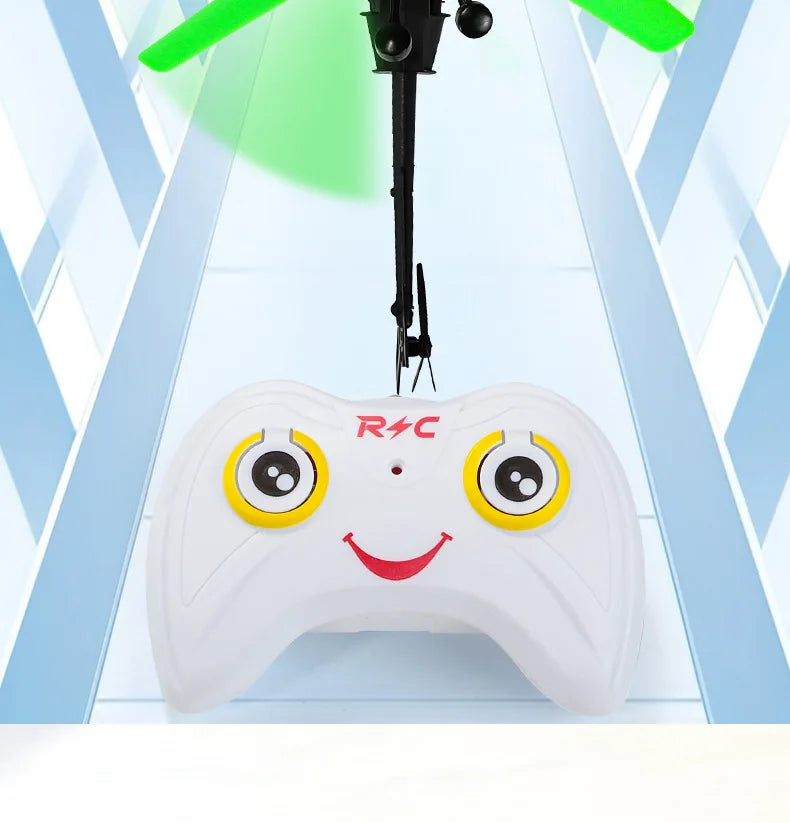RC Helicopter 2CH Induction Remote Control Floating Airplane Gesture Control Aircraft Suspension Quadcopter with LED Kid Gift