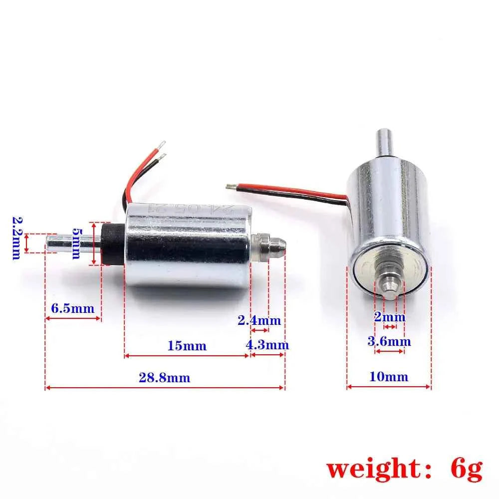 DC 7.4V 9V 12V Mini Round 10MM Cylinder Suction Push-Pull Type Linear Solenoid Electromagnet Stroke 5.5mm DIY Fingerprint Lock