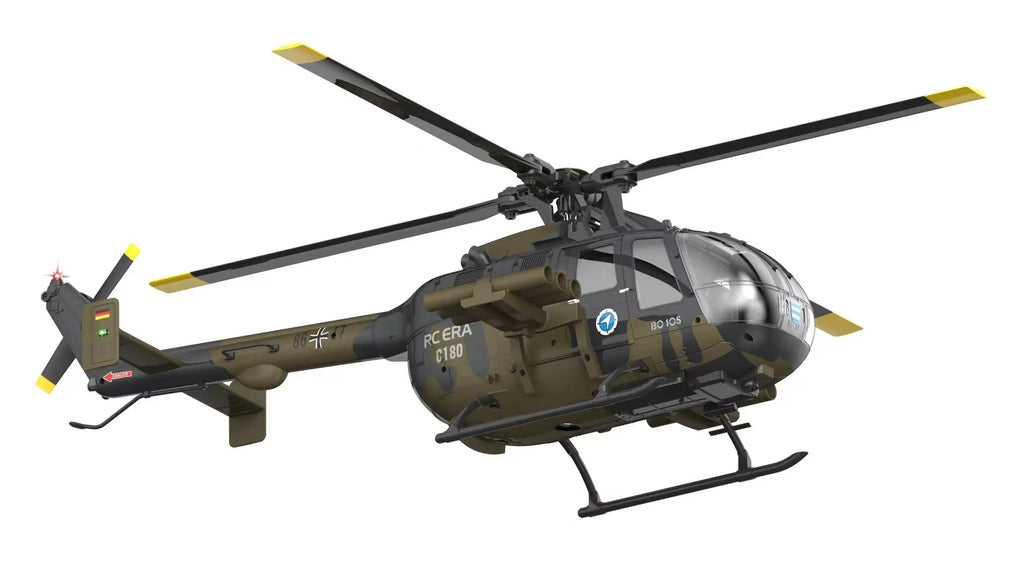 RC ERA C180 BO-105 2.4G 6CH Optical Flow Positioning TOF Altitude Hold Dual Brushless Motor 1:25 Scale Flybarless RC Helicopter