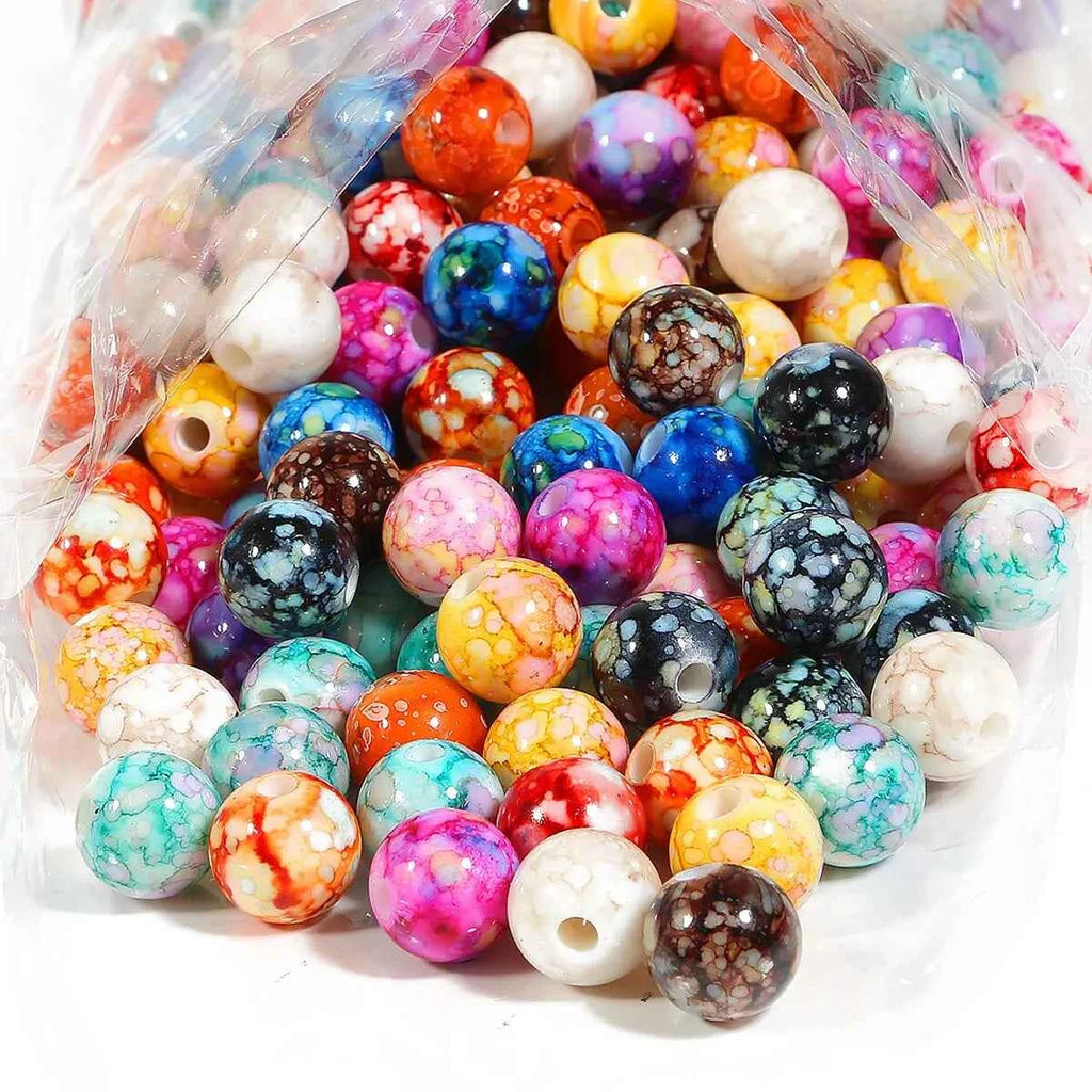 100 Pieces Of Crystal Flower Circular Acrylic Bead Diy Bracelet Necklace Earrings Bracelet Accessories Materials