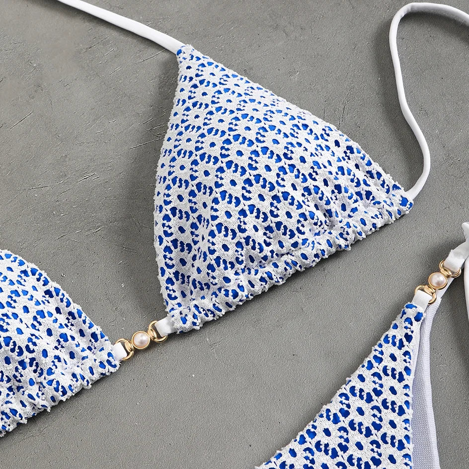 Sexy Micro Bikini 2025 Women Chain Swimsuit Female Swimwear Thong Bikinis Sets Brazilian Bathing Suit Beach Wear Lace Up Biquini