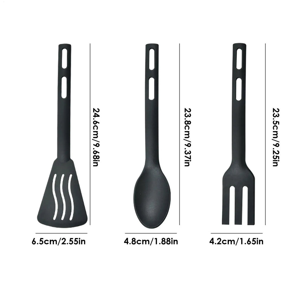 Kitchen Tool Set Nylon Cooking Tools Set Sturdy Cutlery Kit With Non-Stick Spatulas Comfortable Handle Cookware Accessories