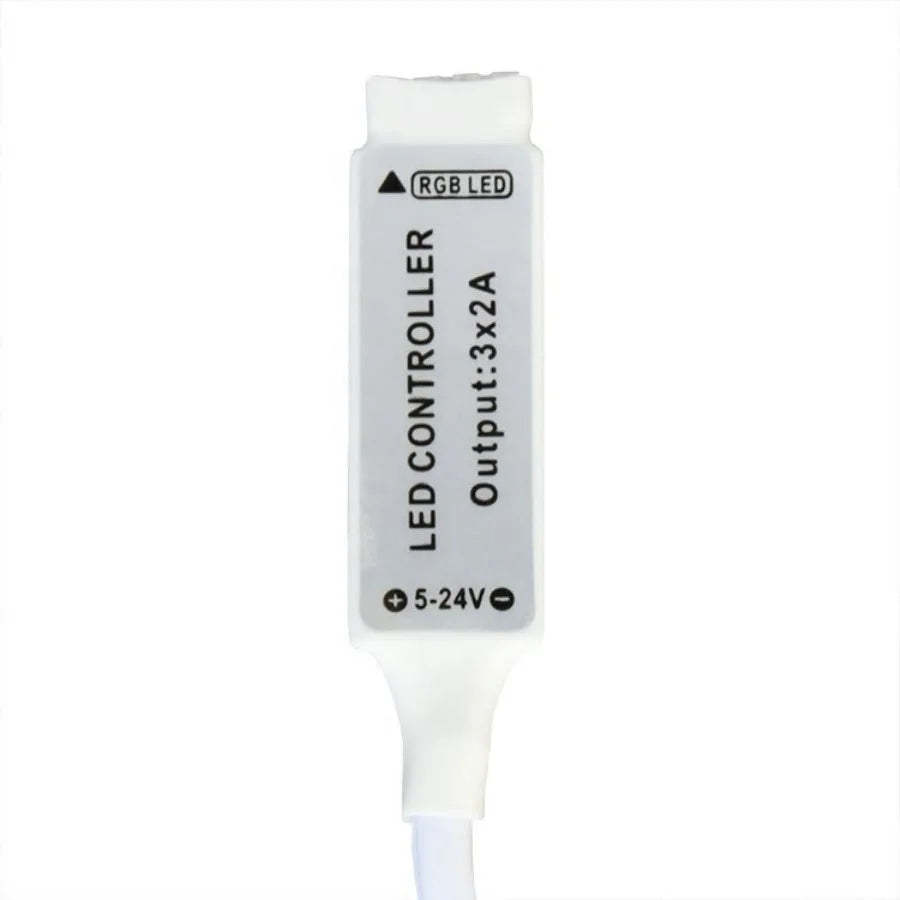 24 Keys DC12V Dual Connectors Output IR Remote RGB Controller Lamp Dimmer for 10M 5M 3528 2835 5050 LED Strip Light