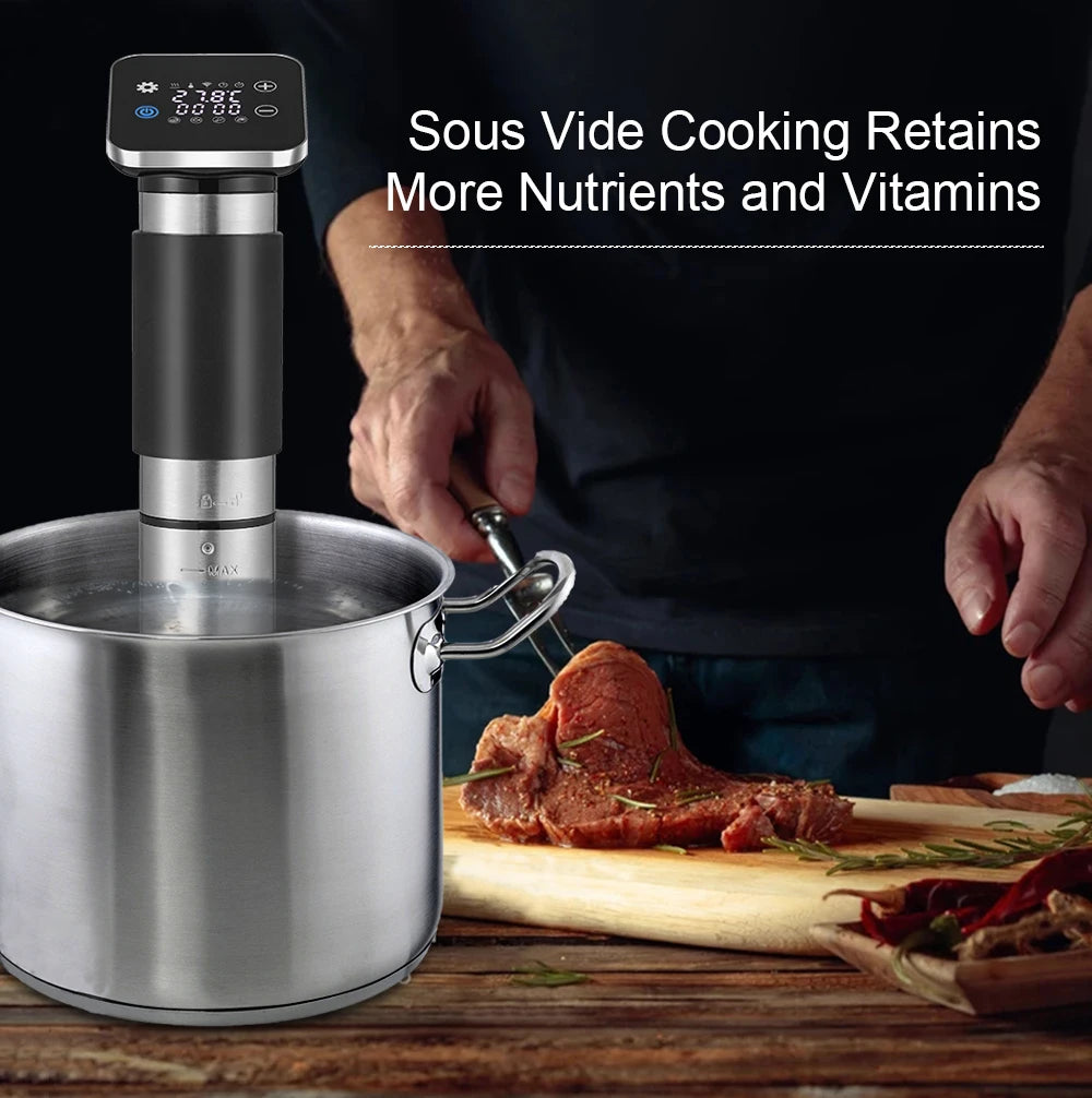 BioloMix 5th Generation WiFi Smart APP Control Sous Vide Cooker Stainless Steel IPX7 Waterproof Thermal Immersion Circulator