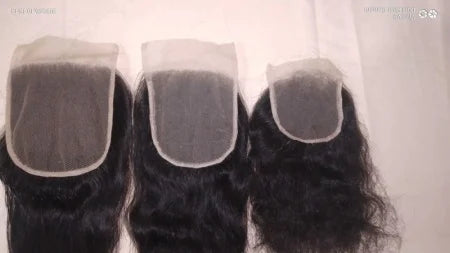 100% Unprocessed Cuticle Aligned Raw Virgin Remy Hair Closures 4X4-7X7 South Indian Temple 12a Grade