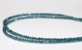 AAA Grade Natural Blue Diamond Faceted Rondelle Beads 1.8-2.2mm 11.5 Carat 38cm Strand Length Hole Diameter 0.5mm Indian Gem