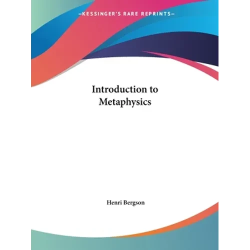 Introduction to Metaphysics - Paperback