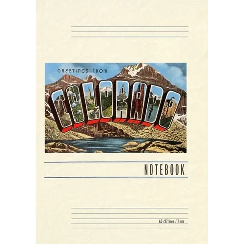 Vintage Lined Notebook Greetings from Colorado - Paperback