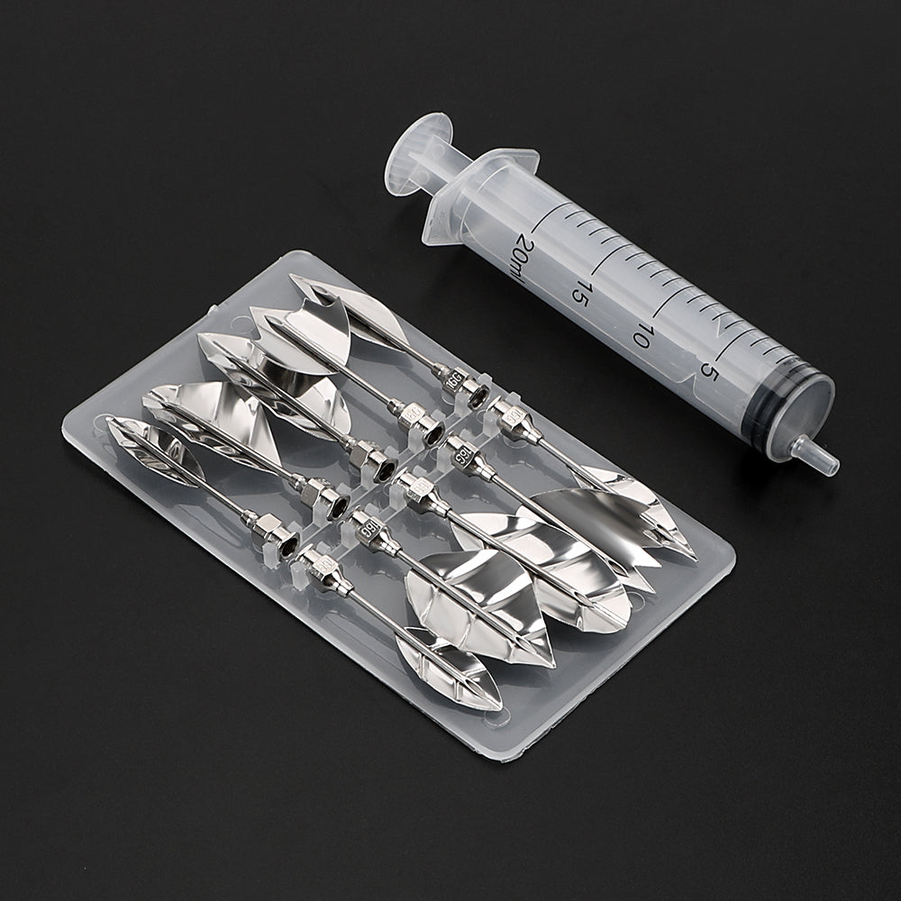 Jelly Cake Jello Gelatin Tools 3D Jelly Flower Art Tools Cake Decorating Tools 10 pcs Pudding Nozzle +1 Syringe Tools