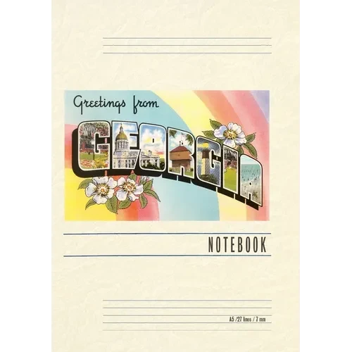 Vintage Lined Notebook Greetings from Georgia - Paperback
