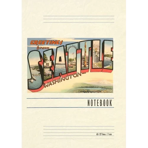 Vintage Lined Notebook Greetings from Seattle